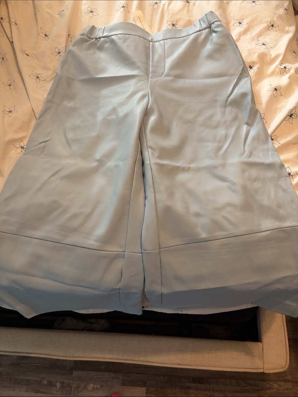 NWT Maeve Pale Blue Wide-Leg Cropped Pants
